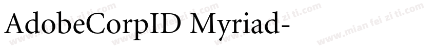 AdobeCorpID Myriad字体转换